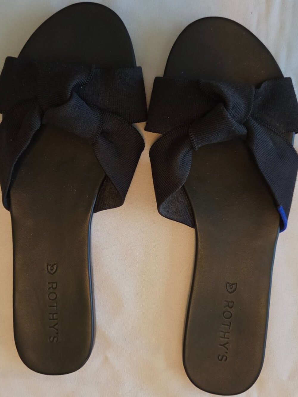 Rothy’s Knot‑Strap Sandals – Women’s Size 10 – Black – Excellent